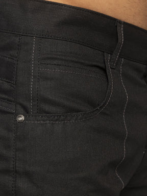 EZ404 Mens Black Combat Denim Jeans | Enzo Designer Menswear ENZO RAWDENIM