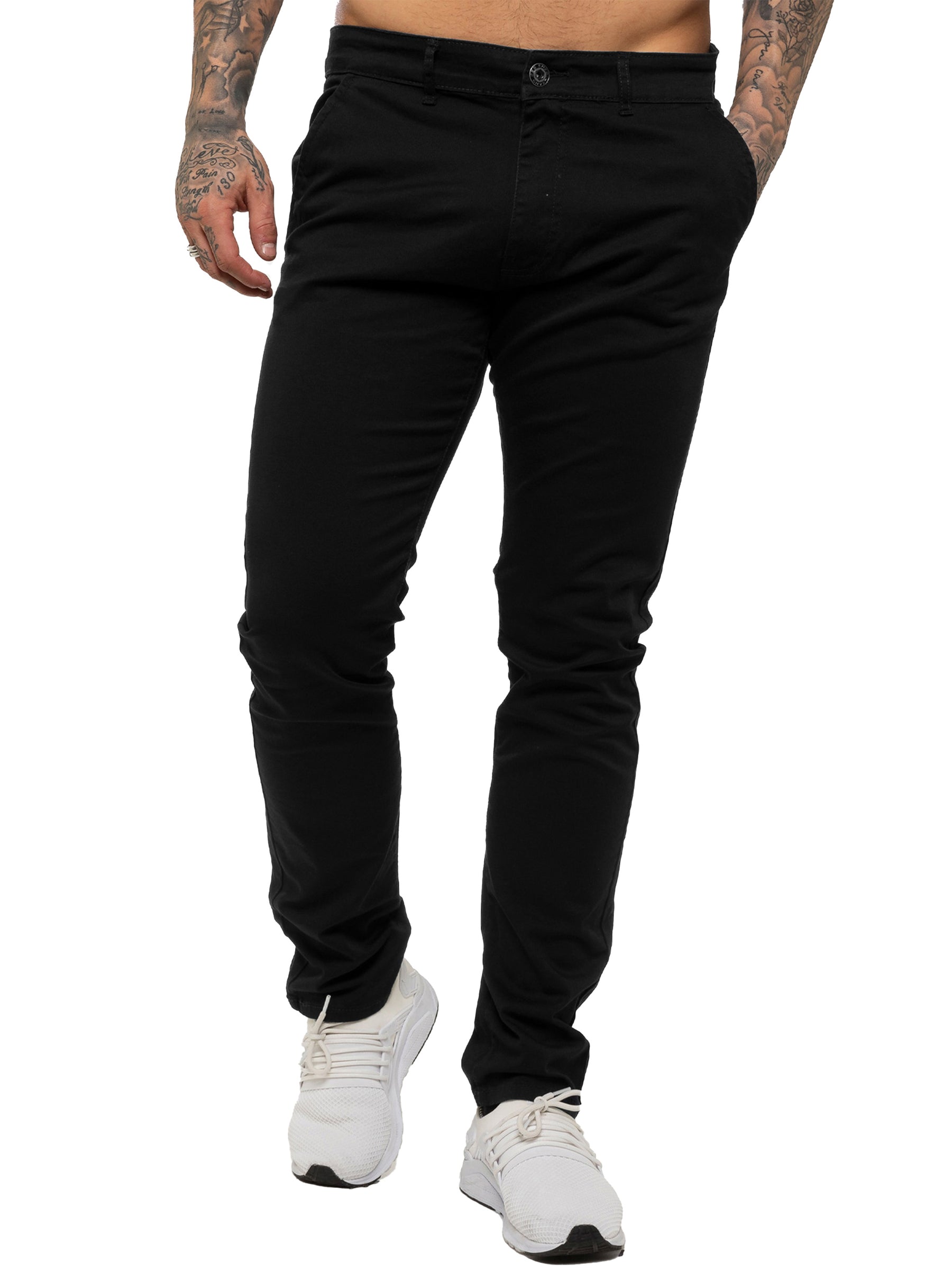 EZ348 Mens Chinos Slim Fit Stretch Jeans | Enzo Designer Menswear ENZO RAWDENIM