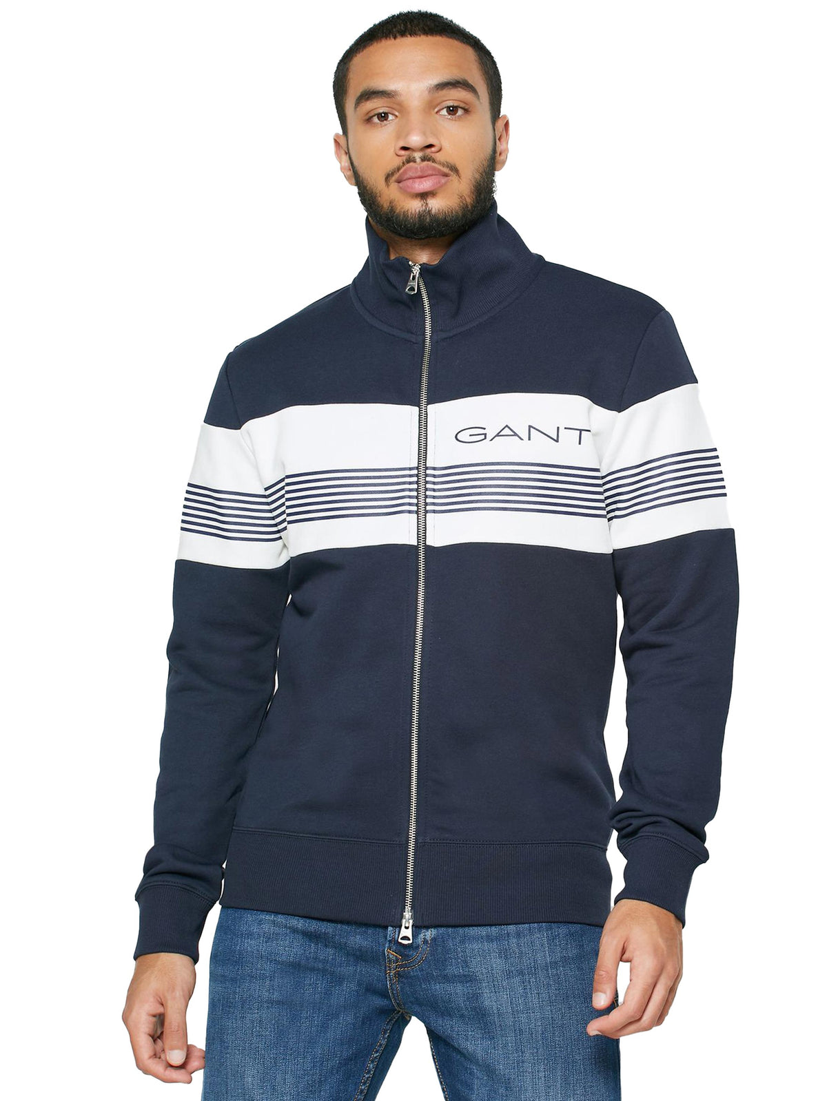 GANT_ZIPPER Gant | Mens Zip Through Sweatshirt GANT RAWDENIM