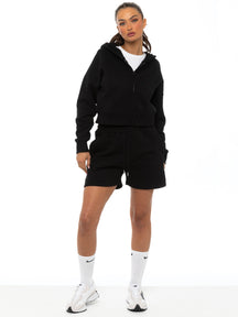 EZLHDCZ595 & EZLS597 Enzo | Womens Cropped Zip Hoodie Tracksuit With Shorts ENZO RAWDENIM