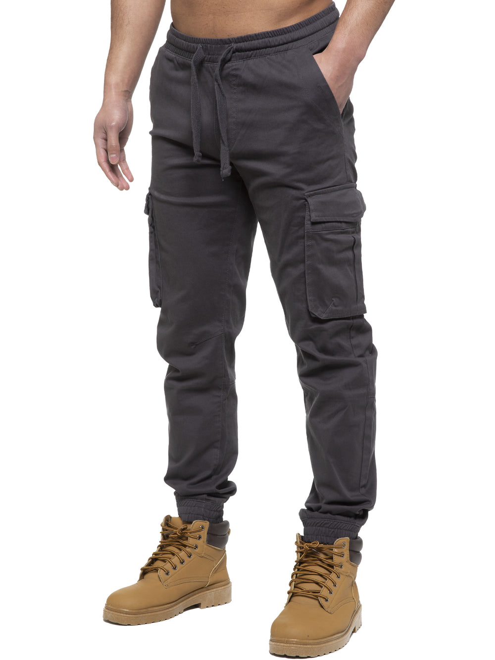 Raw Denim Combat Jeans For Men