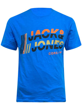 J&J TSHIRT 12188035 Mens Designer Jack & Jones Printed Logo Casual T-Shirt JACK AND JONES RAWDENIM