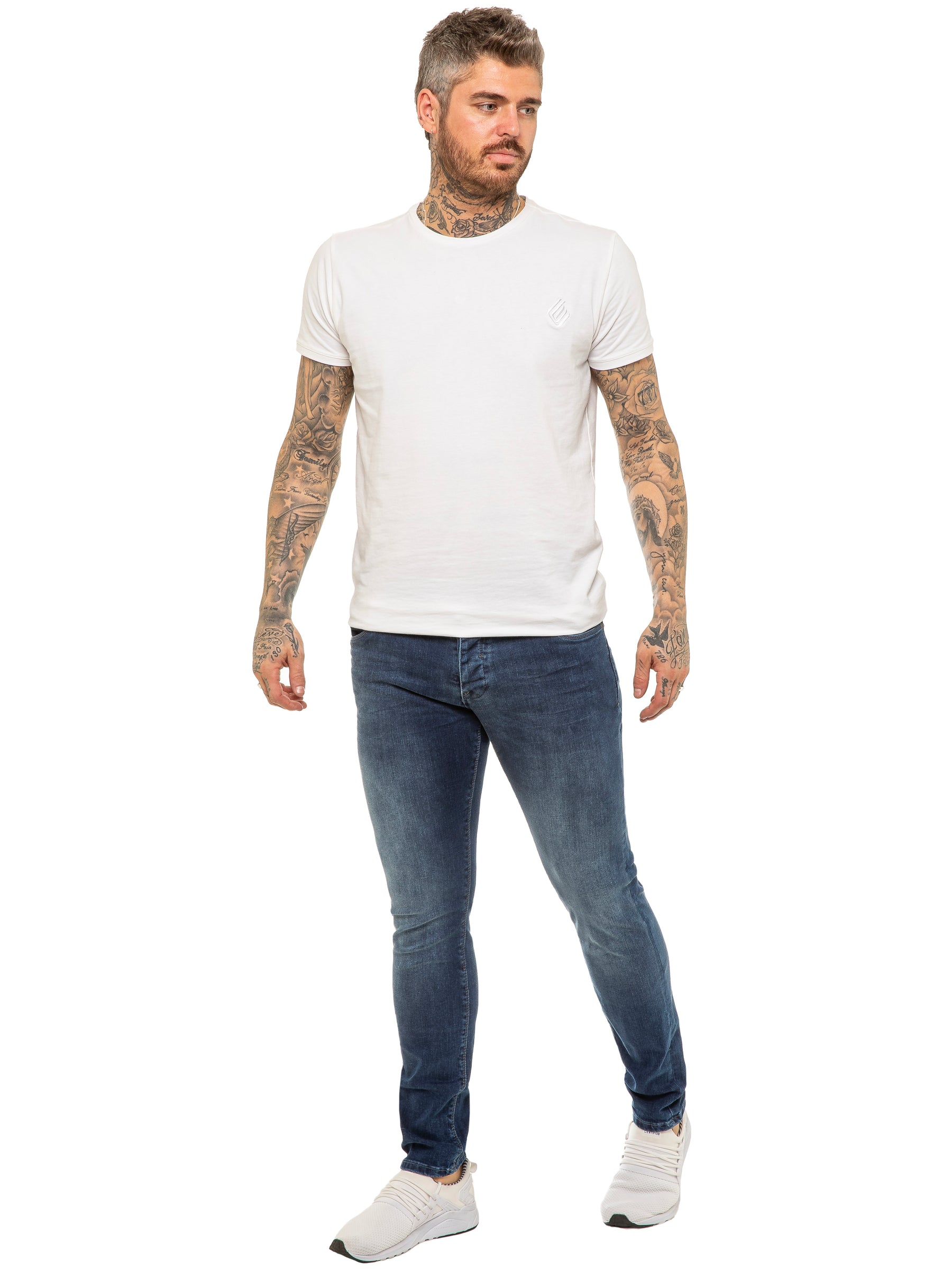 EM624 ETO | Mens Designer Basic Hyperstretch Blue Jeans ETO RAWDENIM