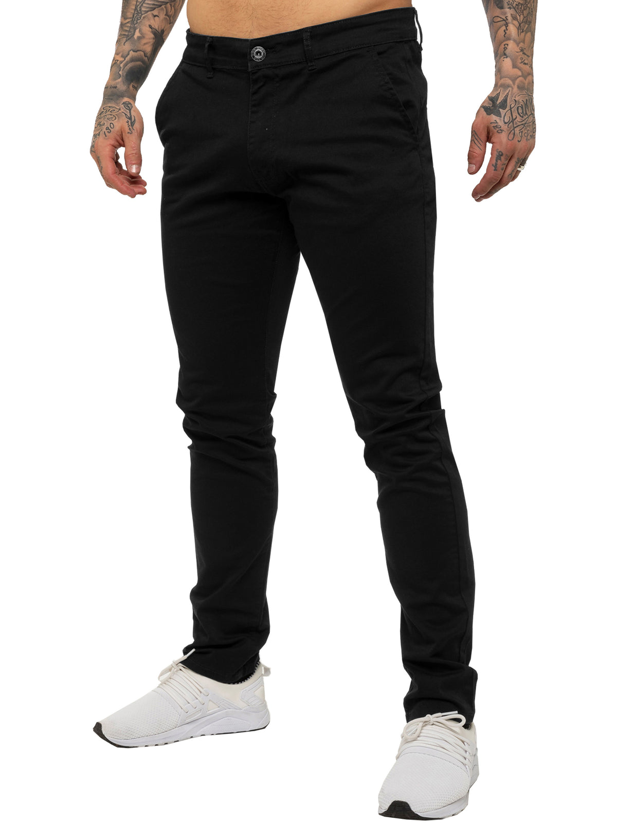 EZ348 Mens Chinos Slim Fit Stretch Jeans | Enzo Designer Menswear ENZO RAWDENIM