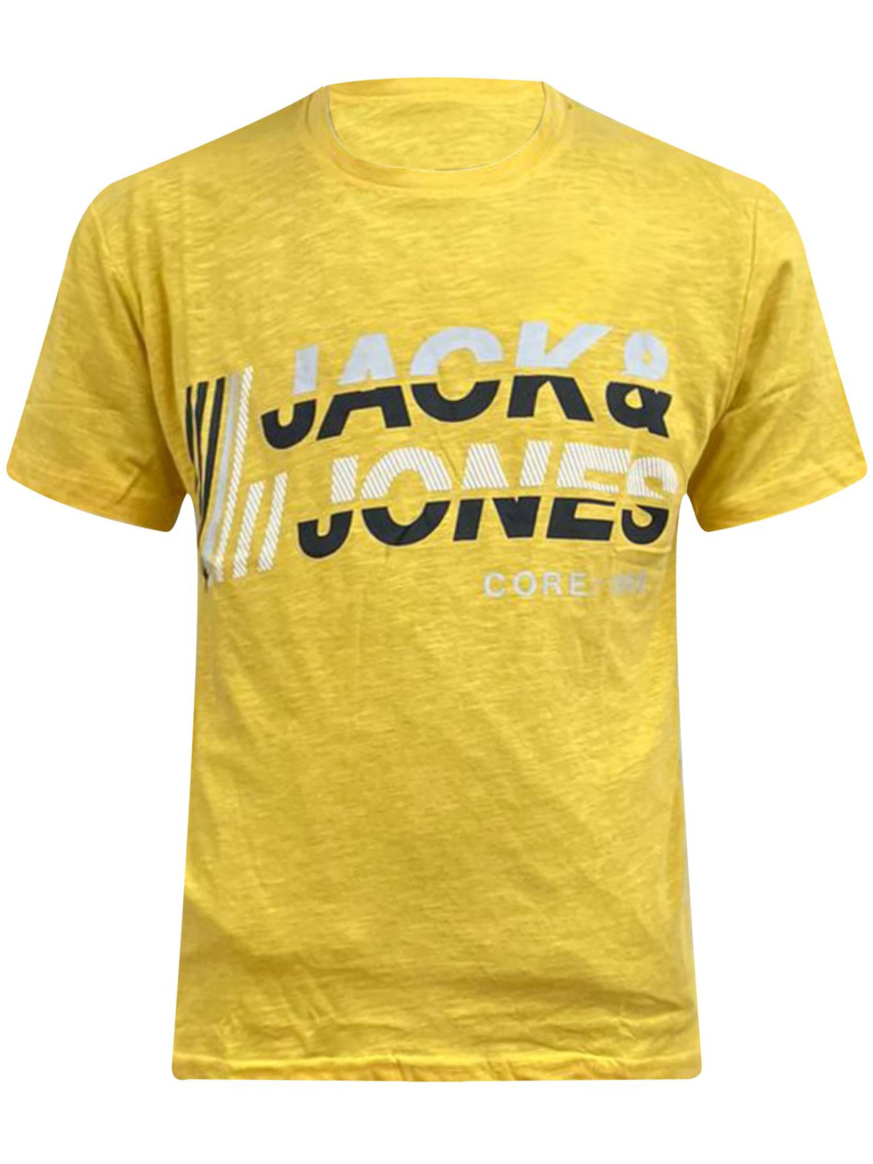 J&J TSHIRT 12188035 Mens Designer Jack & Jones Printed Logo Casual T-Shirt JACK AND JONES RAWDENIM