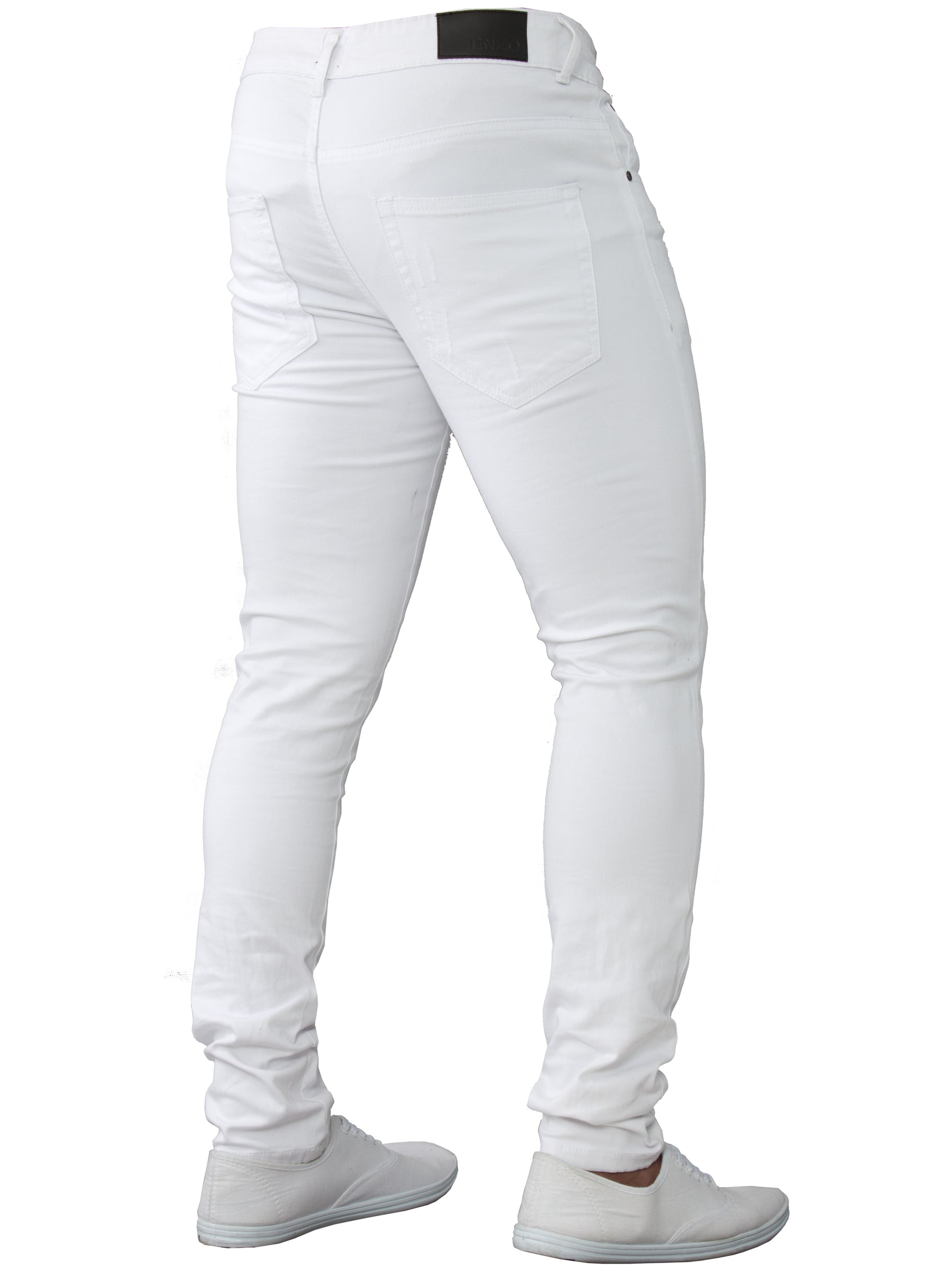 EZ361 Super Skinny Stretch Rip & Repair Slim Jeans | Enzo Designer Menswear ENZO RAWDENIM