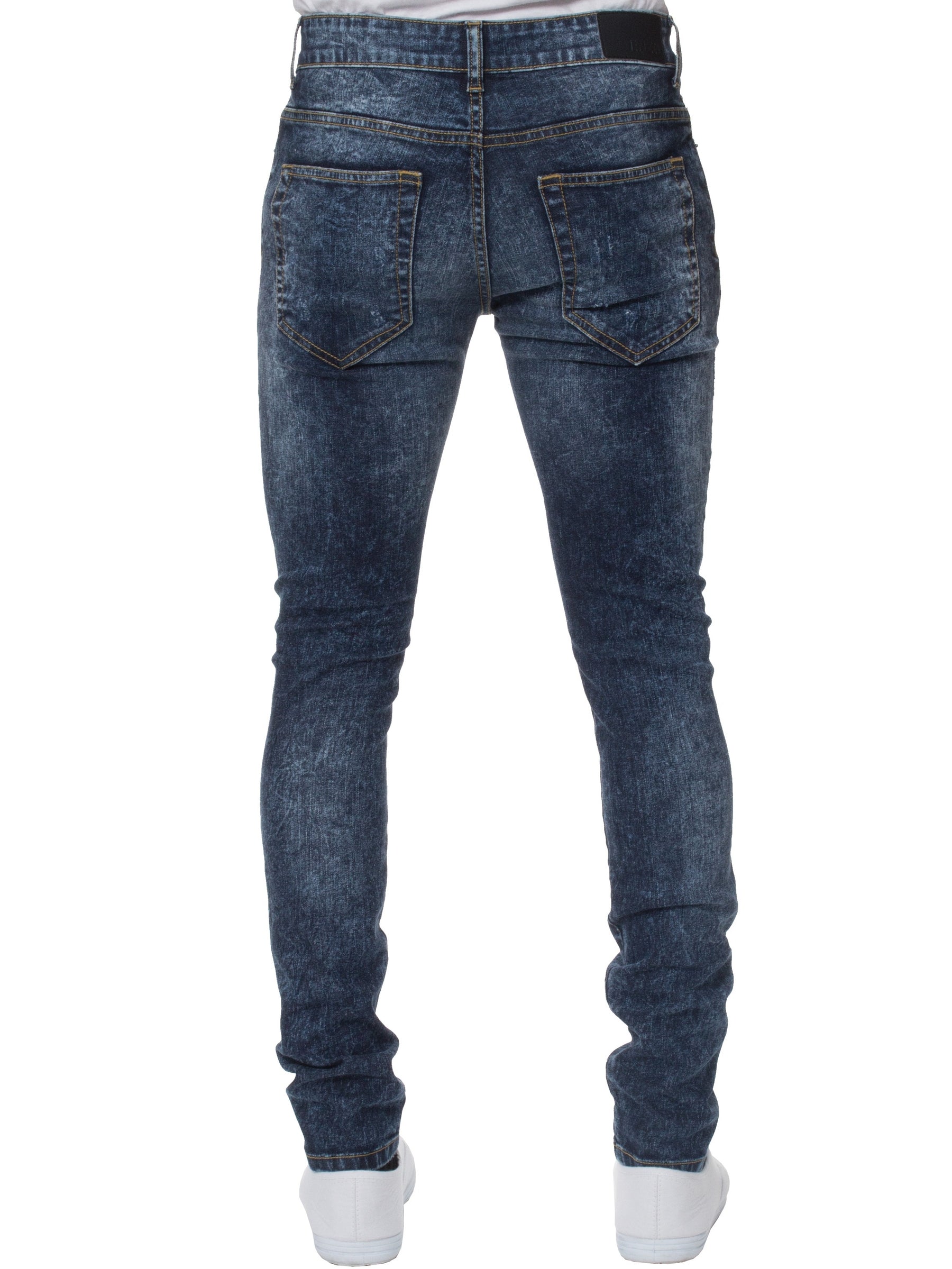 EZ361 Super Skinny Stretch Rip & Repair Slim Jeans | Enzo Designer Menswear ENZO RAWDENIM