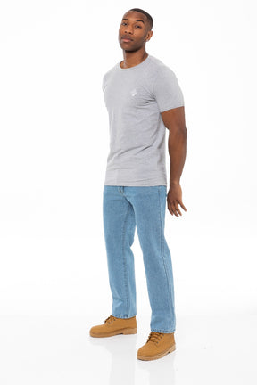 BCB2 Mens Bleach Wash Classic Denim Jeans BCB2 | Blue Circle Designer Menswear BCB RAWDENIM