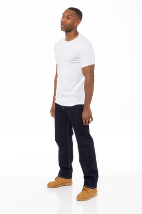 BCB3 Mens Indigo Wash Classic Denim Jeans BCB3 | Blue Circle Designer Menswear BCB RAWDENIM