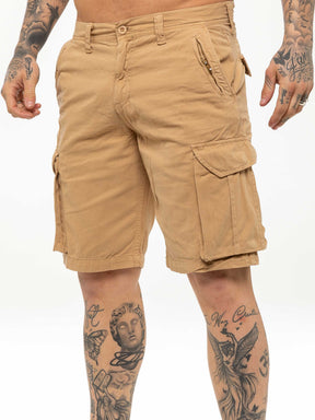 KZS129 Kruze Mens Soft Cotton Cargo Summer Shorts KRUZE RAWDENIM