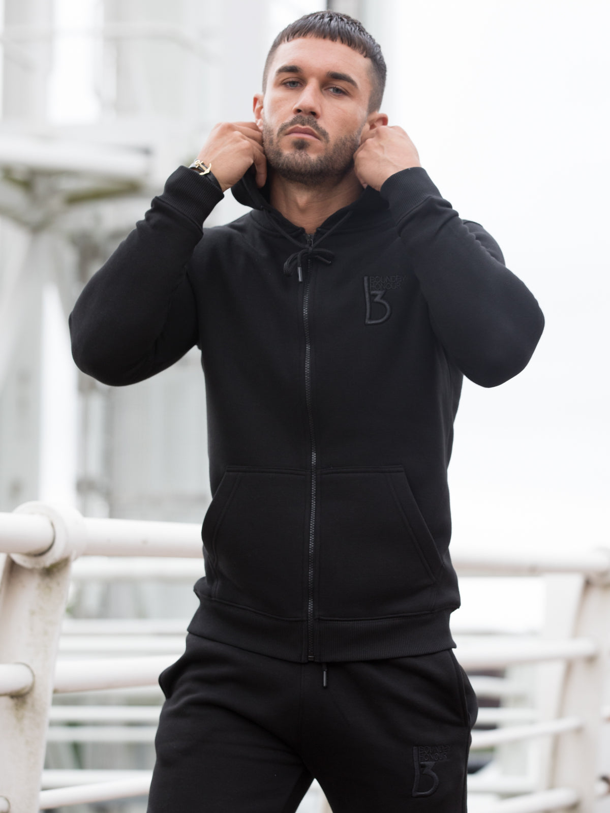 BHD01 SCALE Scale Zipped Tracksuit Hood | Bound By Honour Bound By Honour RAWDENIM