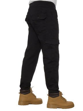 EZ413 Mens Cuffed Combat Basic Jeans | Enzo Designer Menswear ENZO RAWDENIM