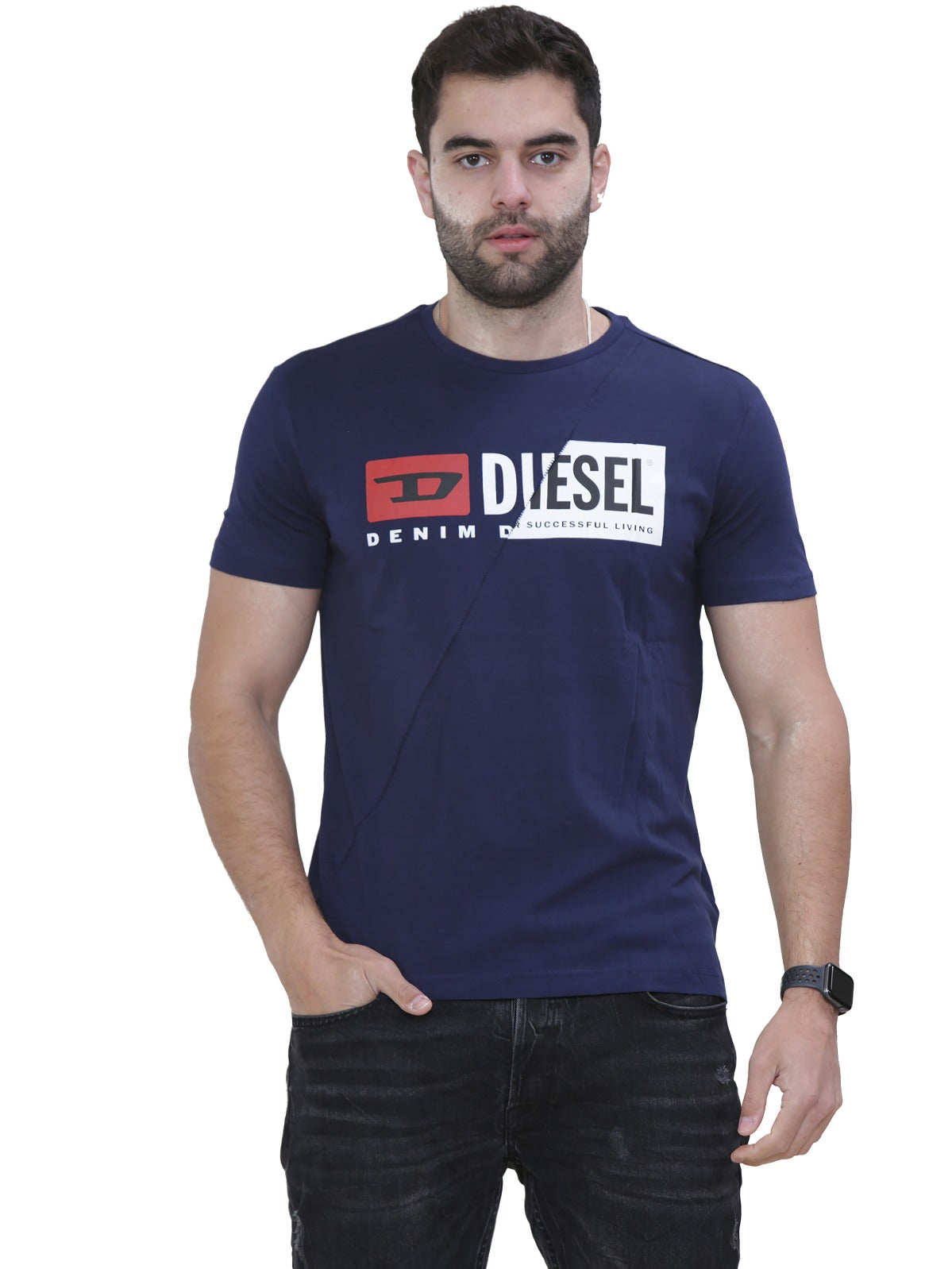 DIESEL CUTY Mens Short Sleeve Printed Deisel Cuty T-shirt DIESEL RAWDENIM