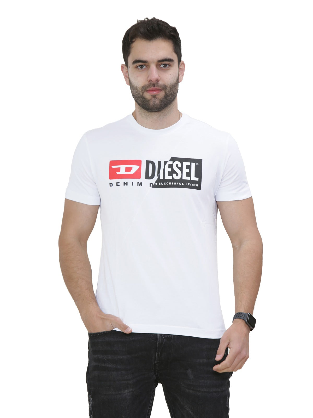 DIESEL CUTY Mens Short Sleeve Printed Deisel Cuty T-shirt DIESEL RAWDENIM