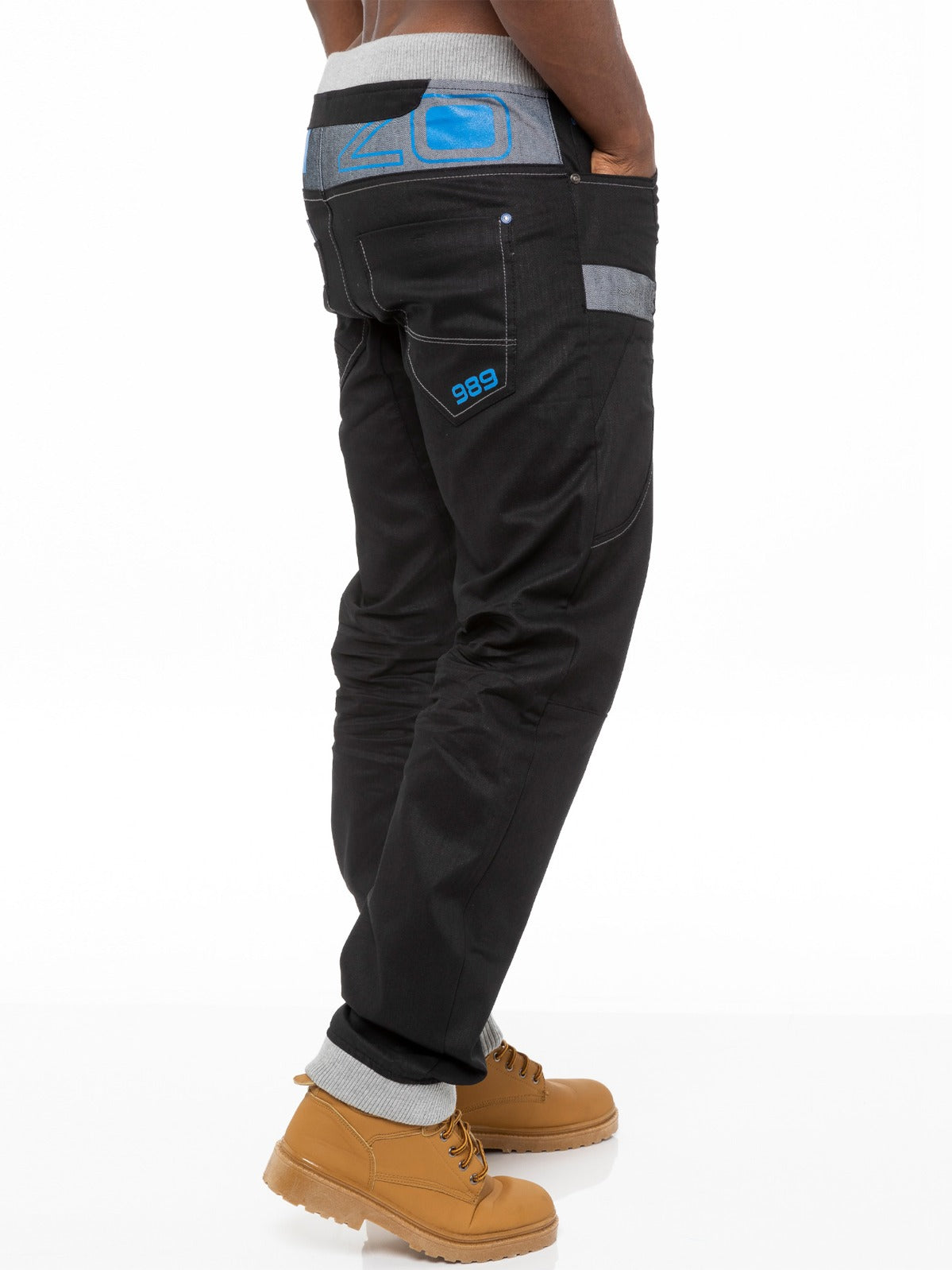 EZ367 Mens Cuffed Fit Denim Jeans | Enzo Designer Menswear ENZO RAWDENIM