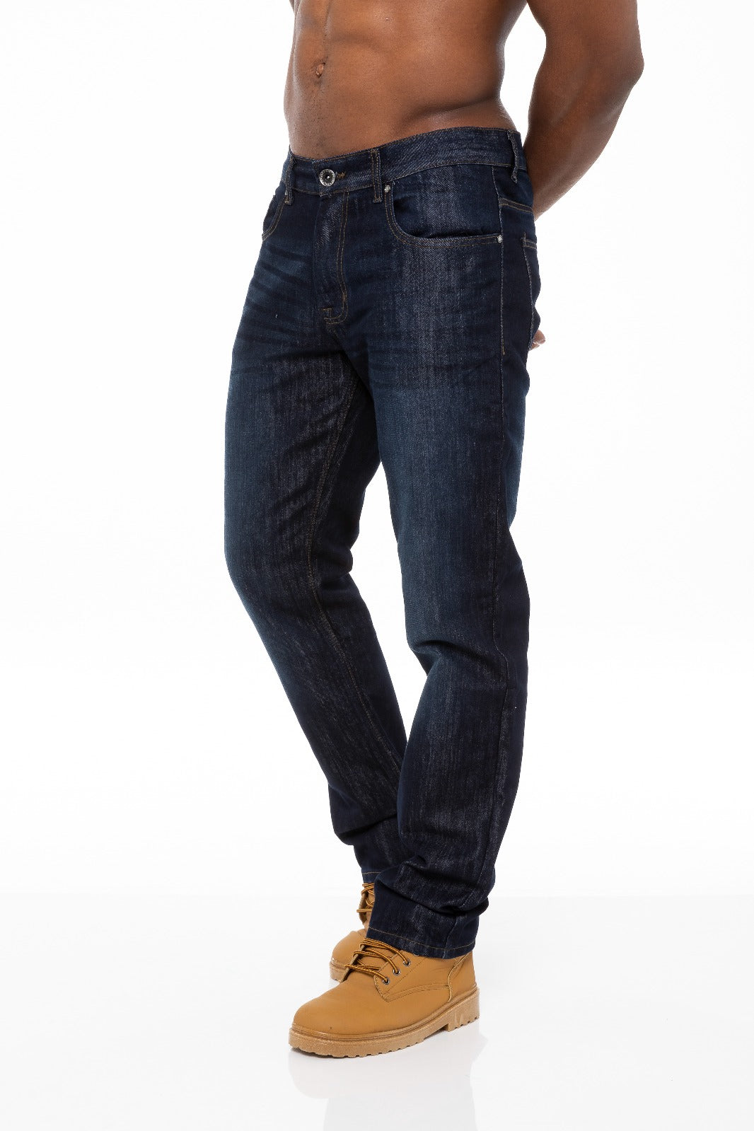 EZ408 Mens Regular Tapered Fit Enzo Designer Jeans ENZO RAWDENIM