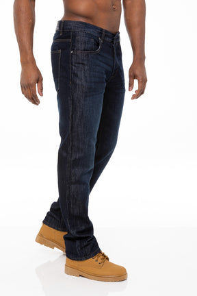 EZ408 Mens Regular Tapered Fit Enzo Designer Jeans ENZO RAWDENIM