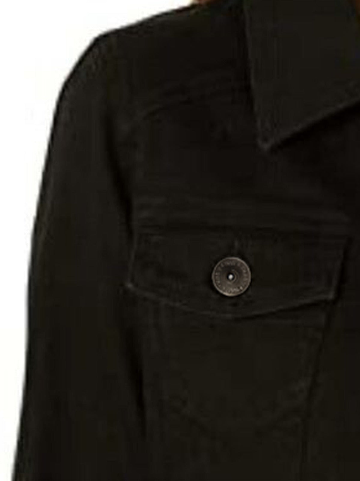 EZJ415 Womens Casual Button Up Classic Denim Jean Jacket | Enzo Designer Womenswear ENZO RAWDENIM