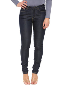 EZL418 Ladies Skinny Stretch Slim Fit Denim Jeans | Enzo Designer Womenswear ENZO RAWDENIM