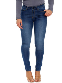 EZL418 Ladies Skinny Stretch Slim Fit Denim Jeans | Enzo Designer Womenswear ENZO RAWDENIM