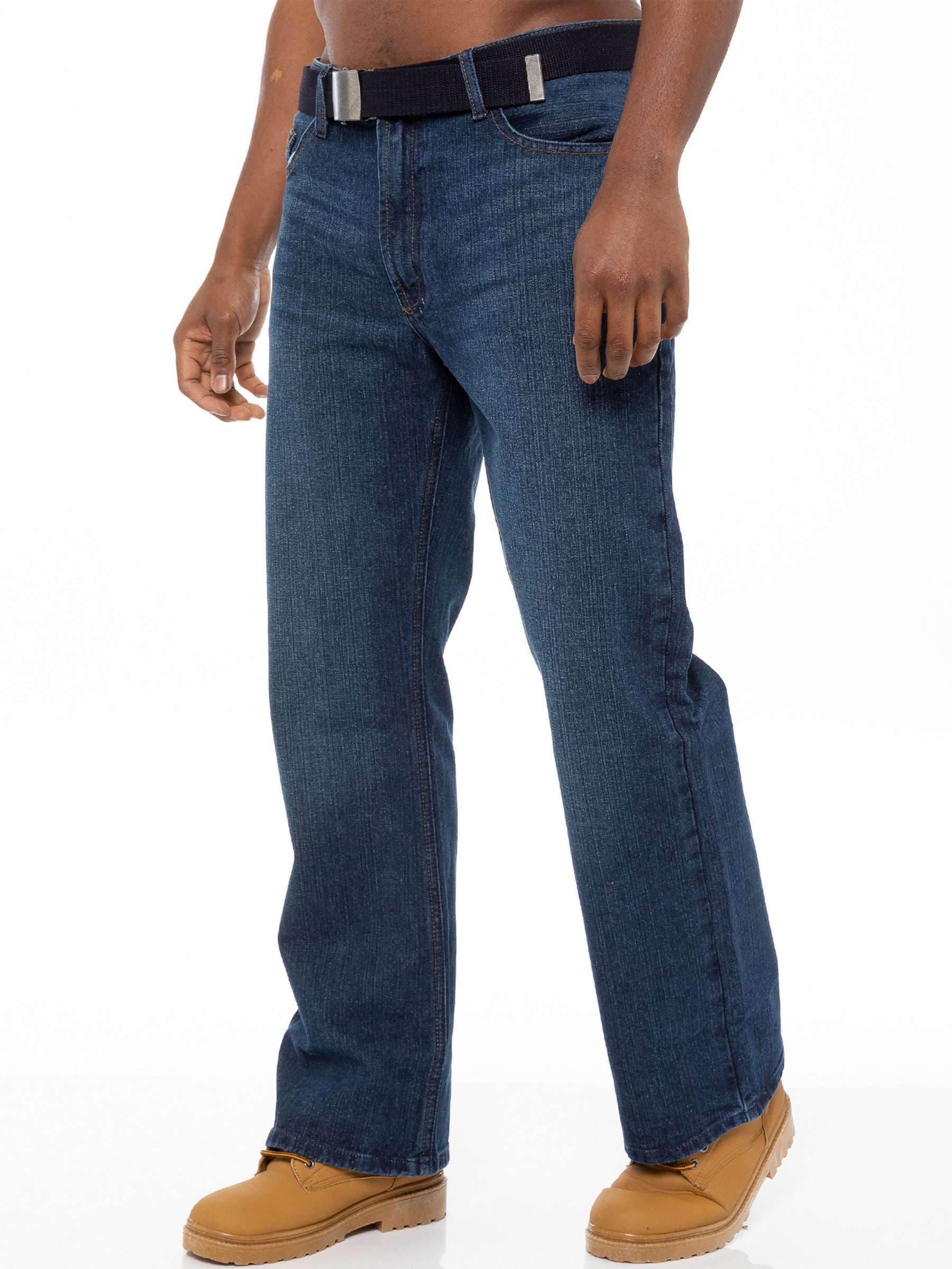 FBM19 - FBM20 Men's Blue Wash Boot Cut Denim Jeans | FBM Designer Menswear FBM RAWDENIM