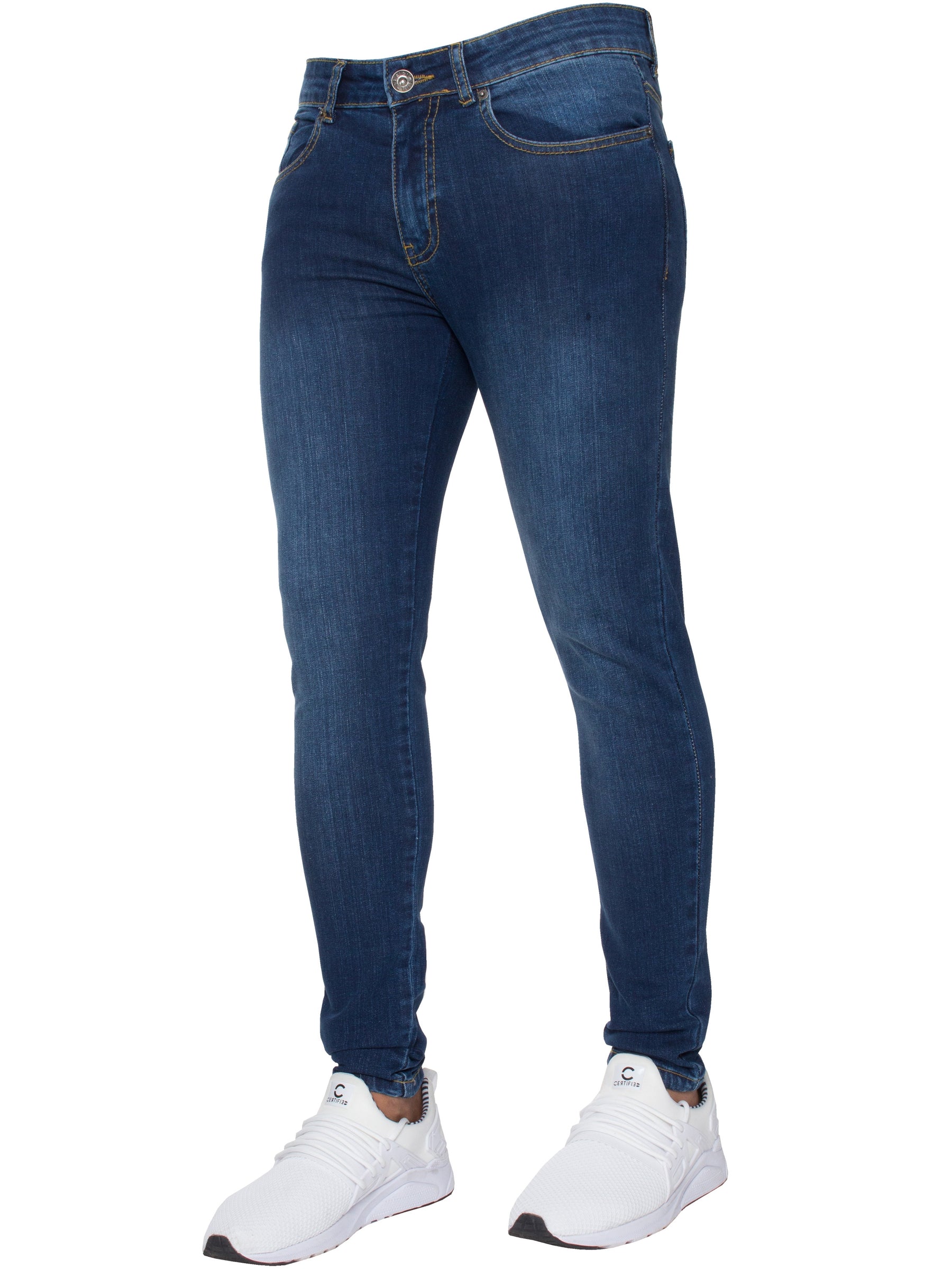 EZ326 Mens Designer Stretch Skinny Fit Jeans | Enzo Designer Menswear ENZO RAWDENIM
