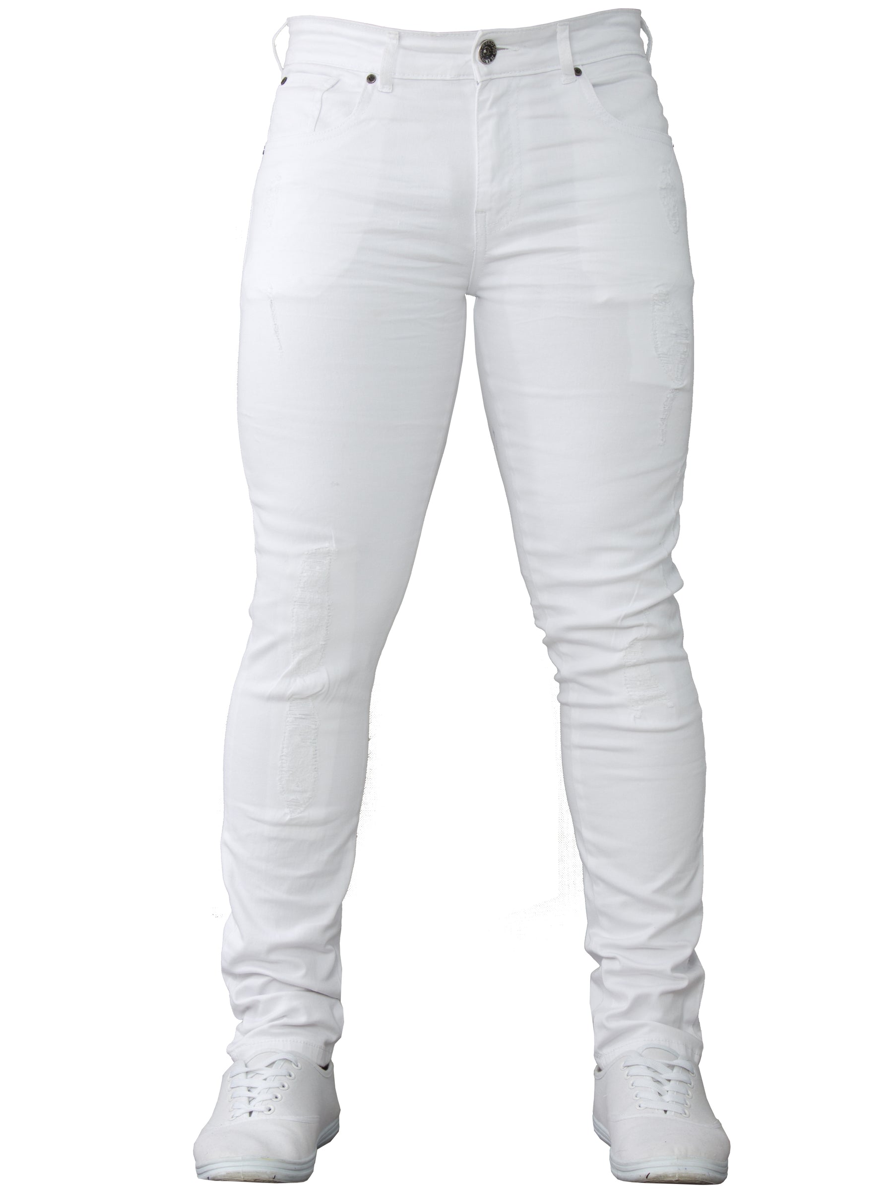 EZ361 Super Skinny Stretch Rip & Repair Slim Jeans | Enzo Designer Menswear ENZO RAWDENIM