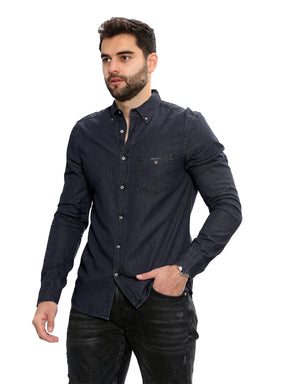 GANT SHIRT LS Gant Mens Regular Fit Shirts | The Indigo Shirt GANT RAWDENIM