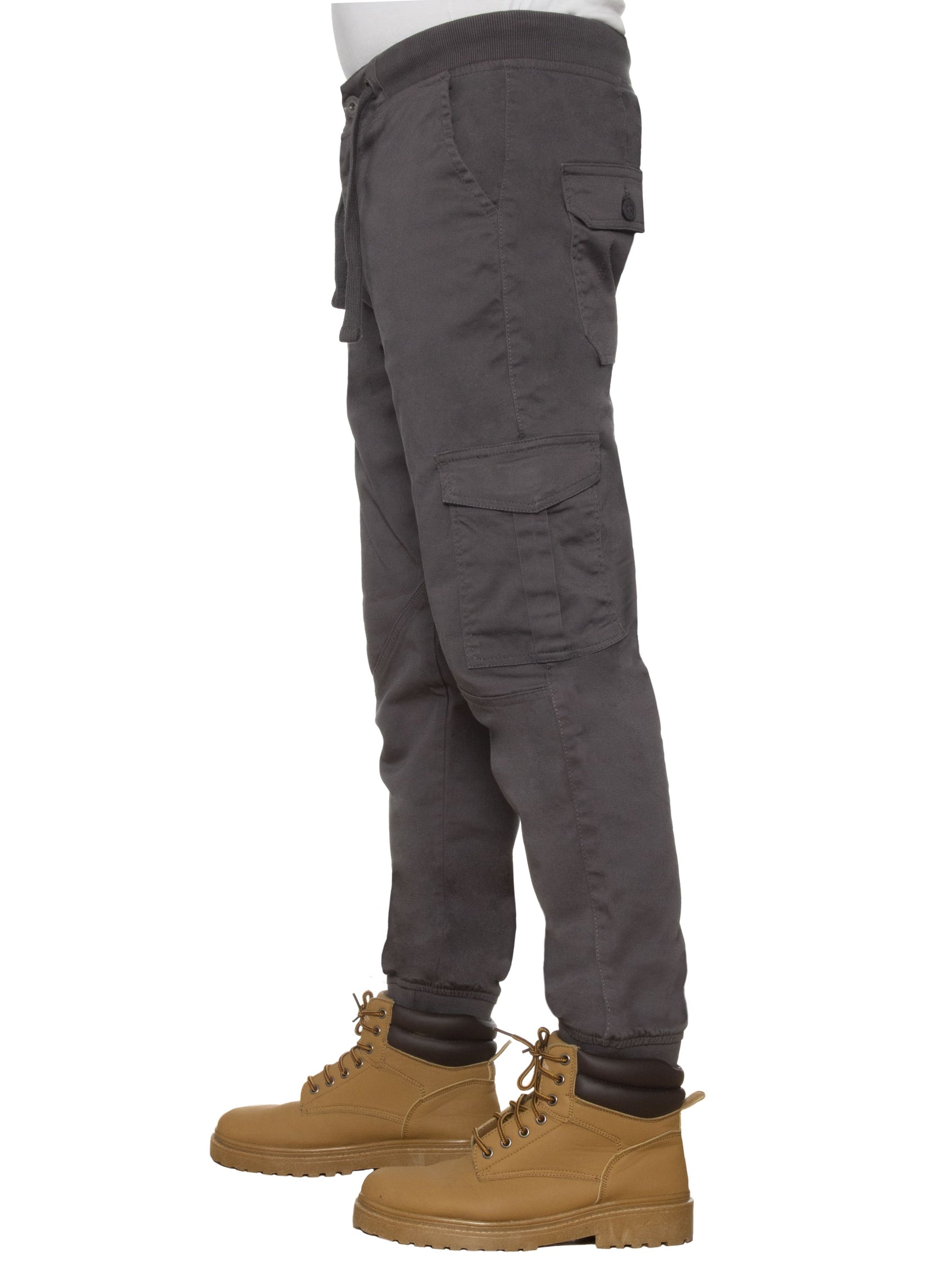 EZ413 Mens Cuffed Combat Basic Jeans | Enzo Designer Menswear ENZO RAWDENIM