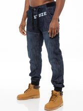 KZ101 KRUZE Mens Designer Casual Mid Stonewash Branded Denim Cuffed Jeans Pants KRUZE RAWDENIM