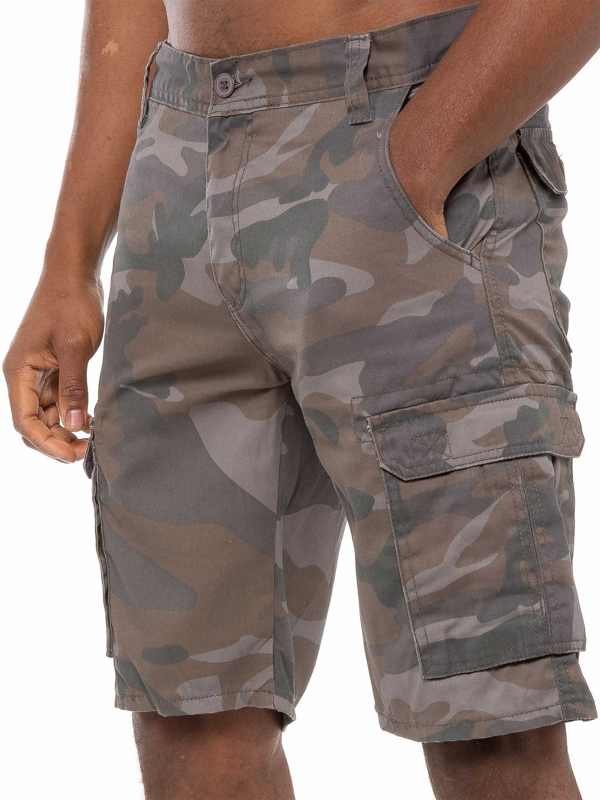 KZS116 Kruze | Mens Cargo Casual Combat Camo Shorts KRUZE RAWDENIM