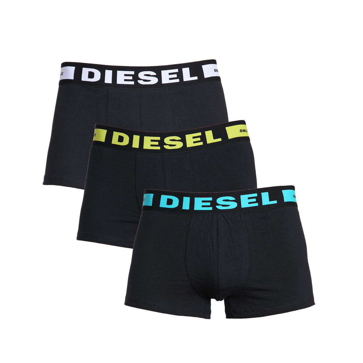 DIESEL_BXRS ALL-3PK Diesel | Mens Black Boxers (3 Pack) DIESEL RAWDENIM