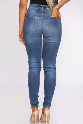 EZL416 Womens Skinny Stretch Denim Jeans UK Size 8-20 | Enzo Designer Womenswear ENZO RAWDENIM