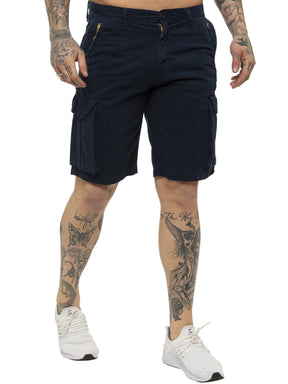 KZS129 Kruze Mens Soft Cotton Cargo Summer Shorts KRUZE RAWDENIM