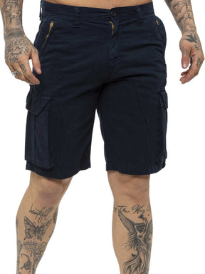 KZS129 Kruze Mens Soft Cotton Cargo Summer Shorts KRUZE RAWDENIM