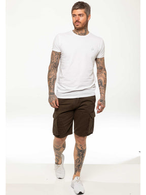 KZS129 Kruze Mens Soft Cotton Cargo Summer Shorts KRUZE RAWDENIM