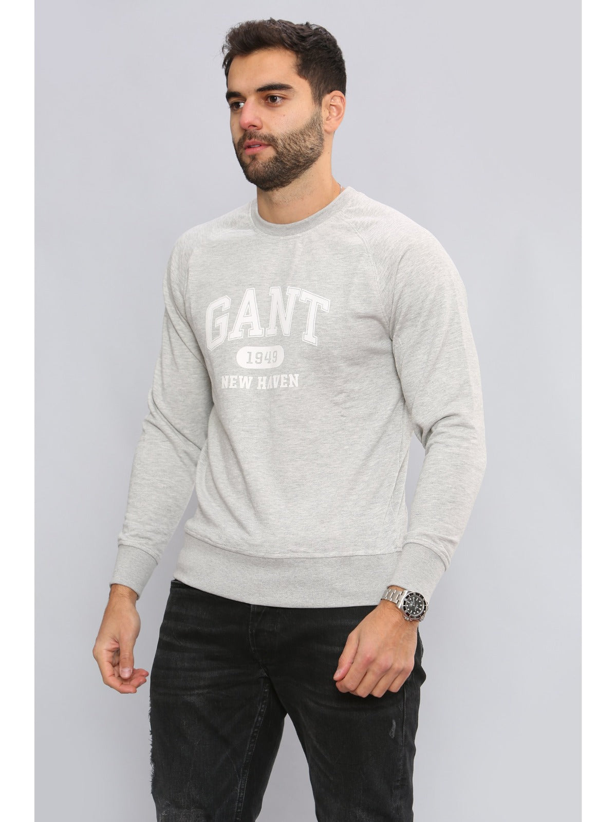 Gant_Summer Gant Mens Casual Printed Long Sleeved Sweatshirt GANT RAWDENIM